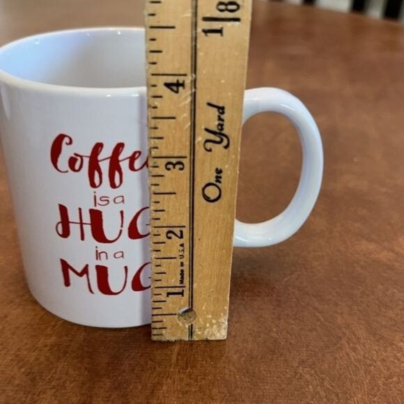 Coffee Is A Hug In A Mug White Ceramic Cup - Picture 4 of 6